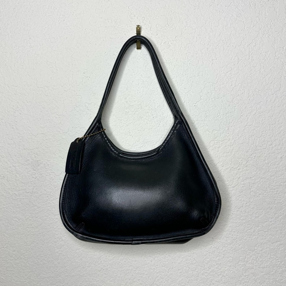 *RARE 1st EDITION* COACH Vintage Black Leather Ergo Mini Satchel Bag 9027